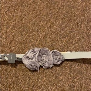 The Limited gray floral belt